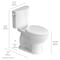 Duravit No.1 PRO Two-Piece Toilet Kit, Left Hand Lever, White D4040300 - alternate 2